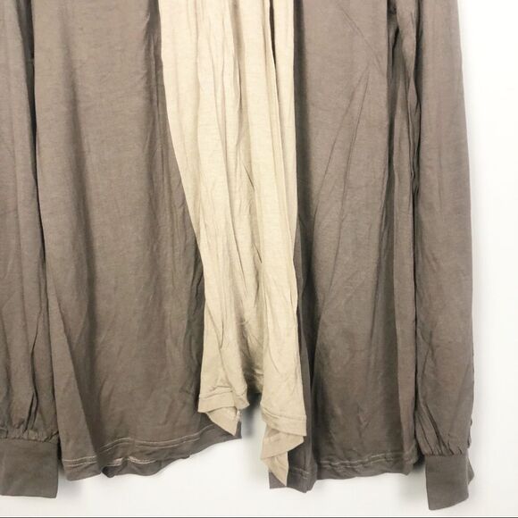 CHLOÉ | Elephant Taupe Draped Top Pintuck Neckline Long Sleeve Women’s Size M - Picture 4 of 10